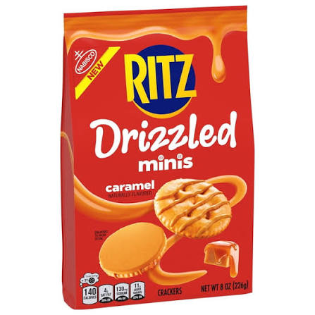 Ritz Drizzled Minis Caramel Crackers 113Gm
