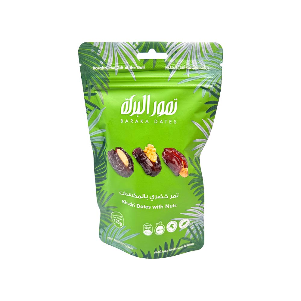Baraka Khudri Mix Nuts Dates Pouch 125Gm