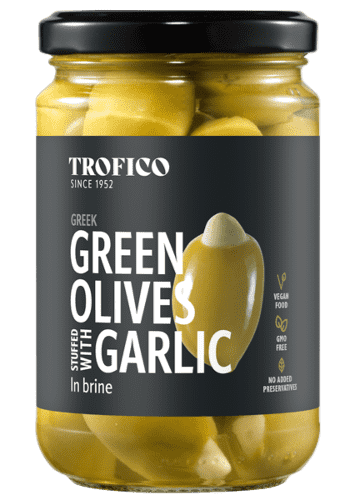 Trofico Special Ties Green Olives Stuffed Garlic And Jalapeno 164Gm