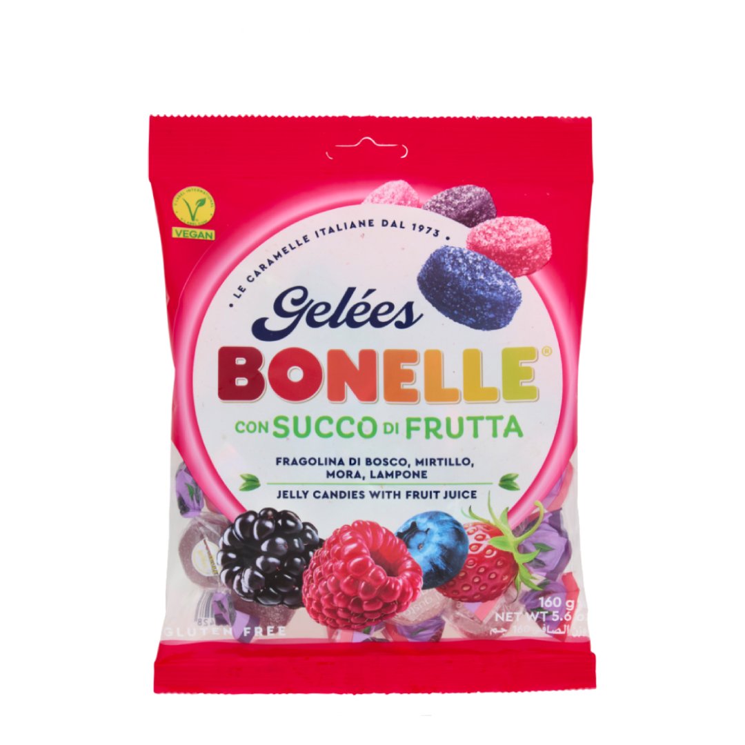 Bonelle Berry Flav Gf Vegan Jelly Candies 160Gm