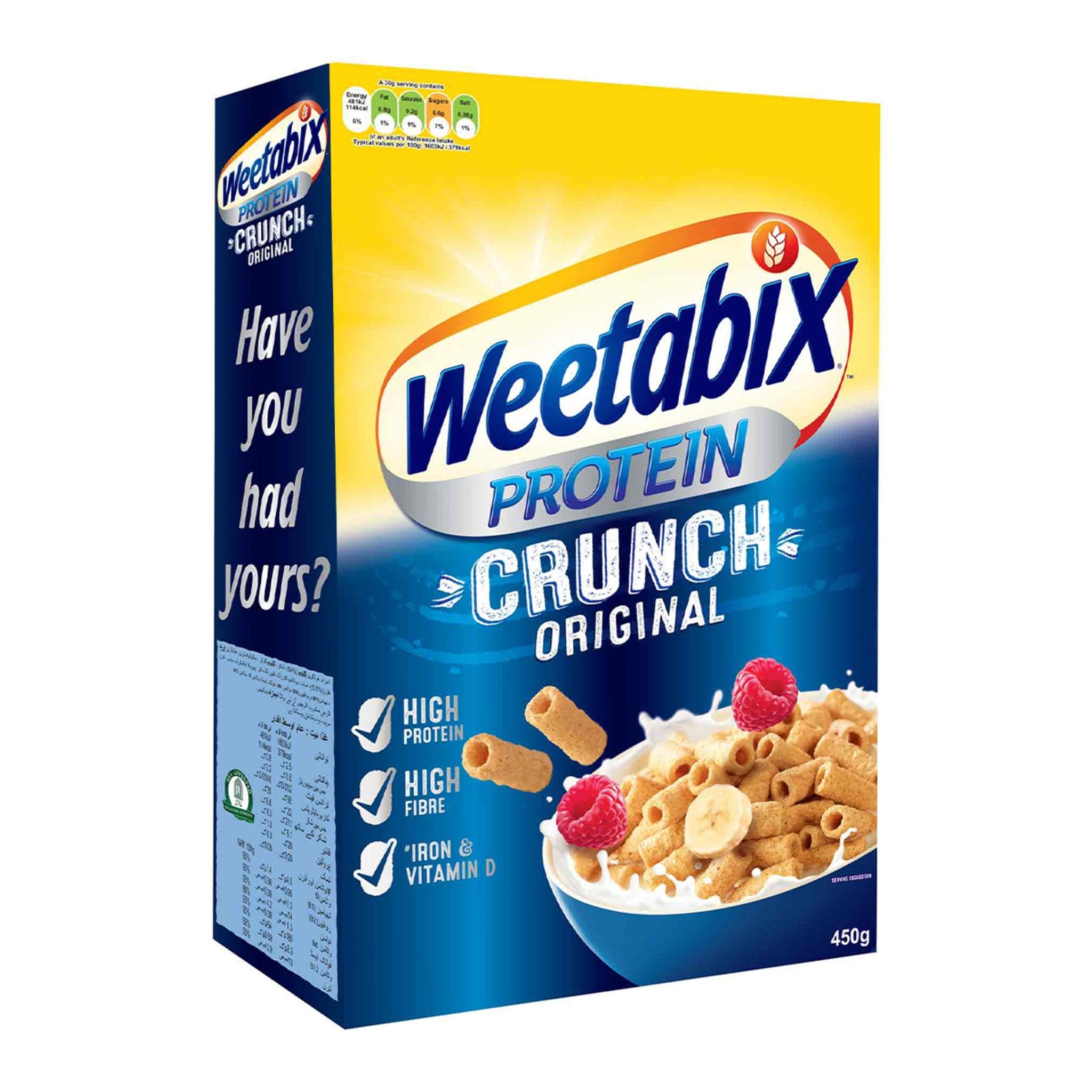 Weetabix Crunch Original Protein Cereal 450Gm