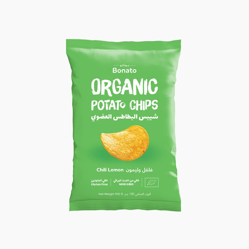 Bonato Chili Lemon Organic Potato Chips 40Gm