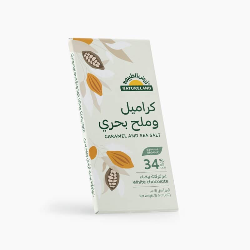Natureland Caramelized Almond And Sea Salt Milk Chocolate 35Gm
