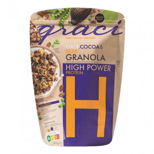 Graci Oats, Cacao And Peas High Power Muesli 300Gm