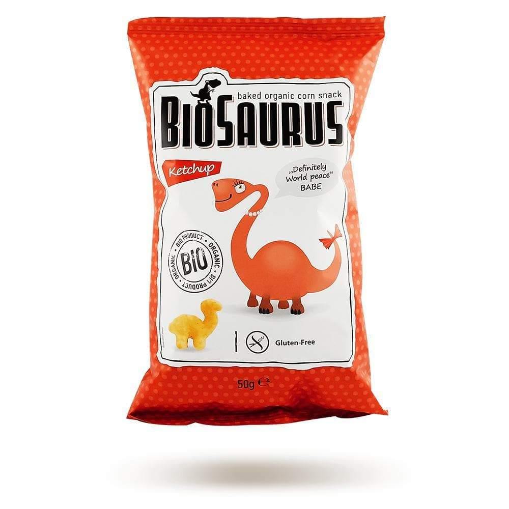 Biosaurus 4P Mult Pack Ketchup Corn Snack 60Gm