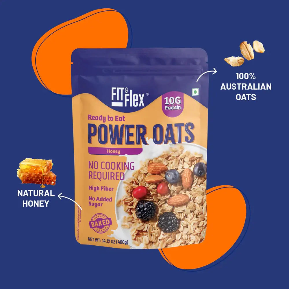 Fit & Flex Honey Protein Power Oats 400Gm
