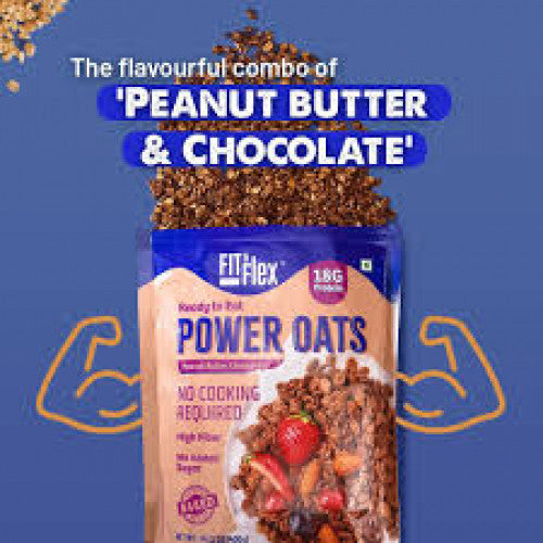 Fit & Flex Peanut Butter Chocolate Protein Power Oats 400Gm