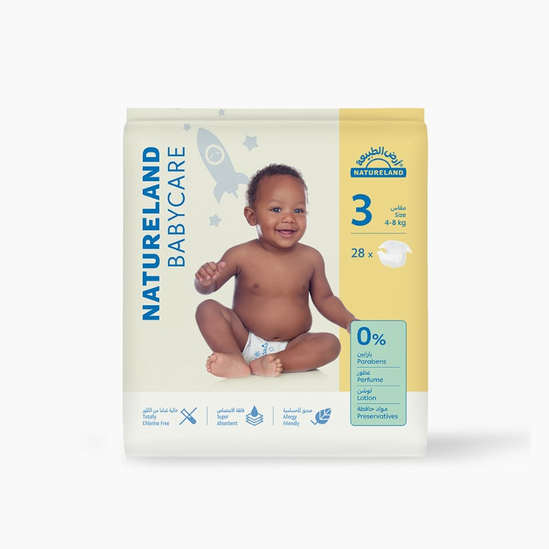 Natureland Size 3(4-8Kg)28Pcs Diapers 1Pk