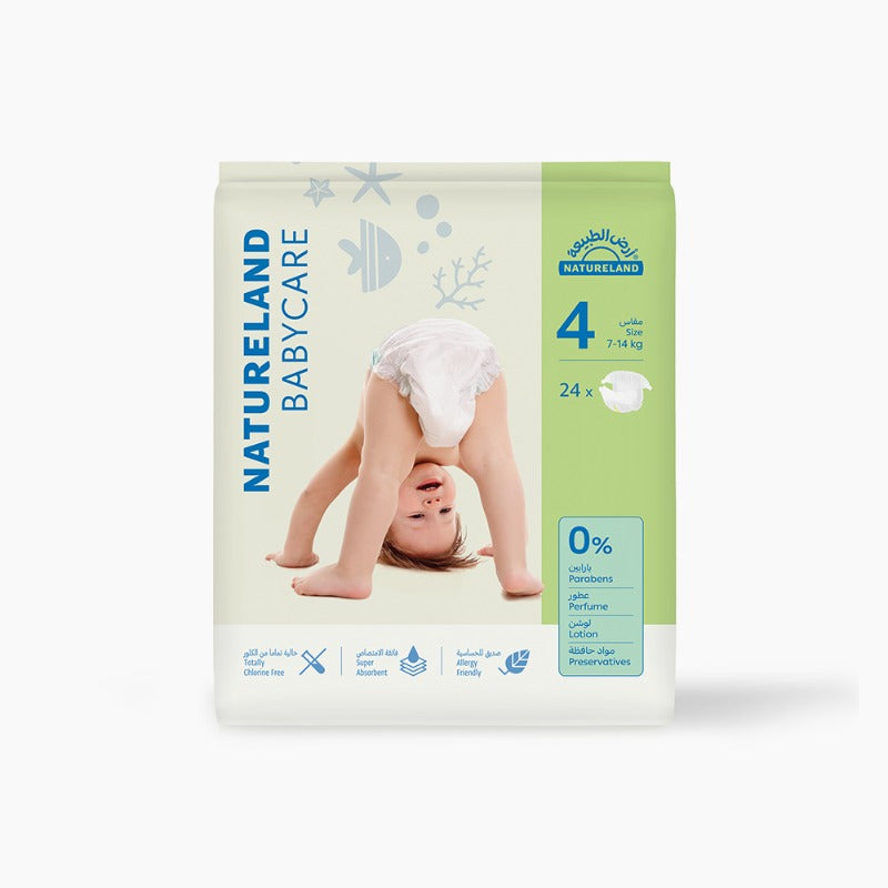Natureland Size 4(7-14Kg)24Pcs Diapers 1Pk