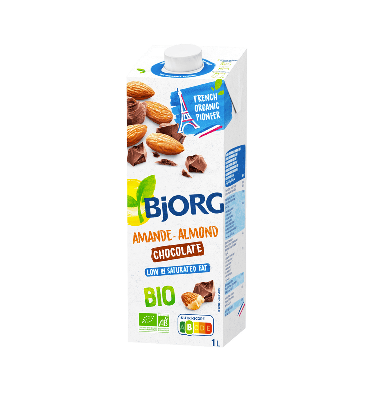 Bjorg Chocolate Organic Almond Milk 1Ltr
