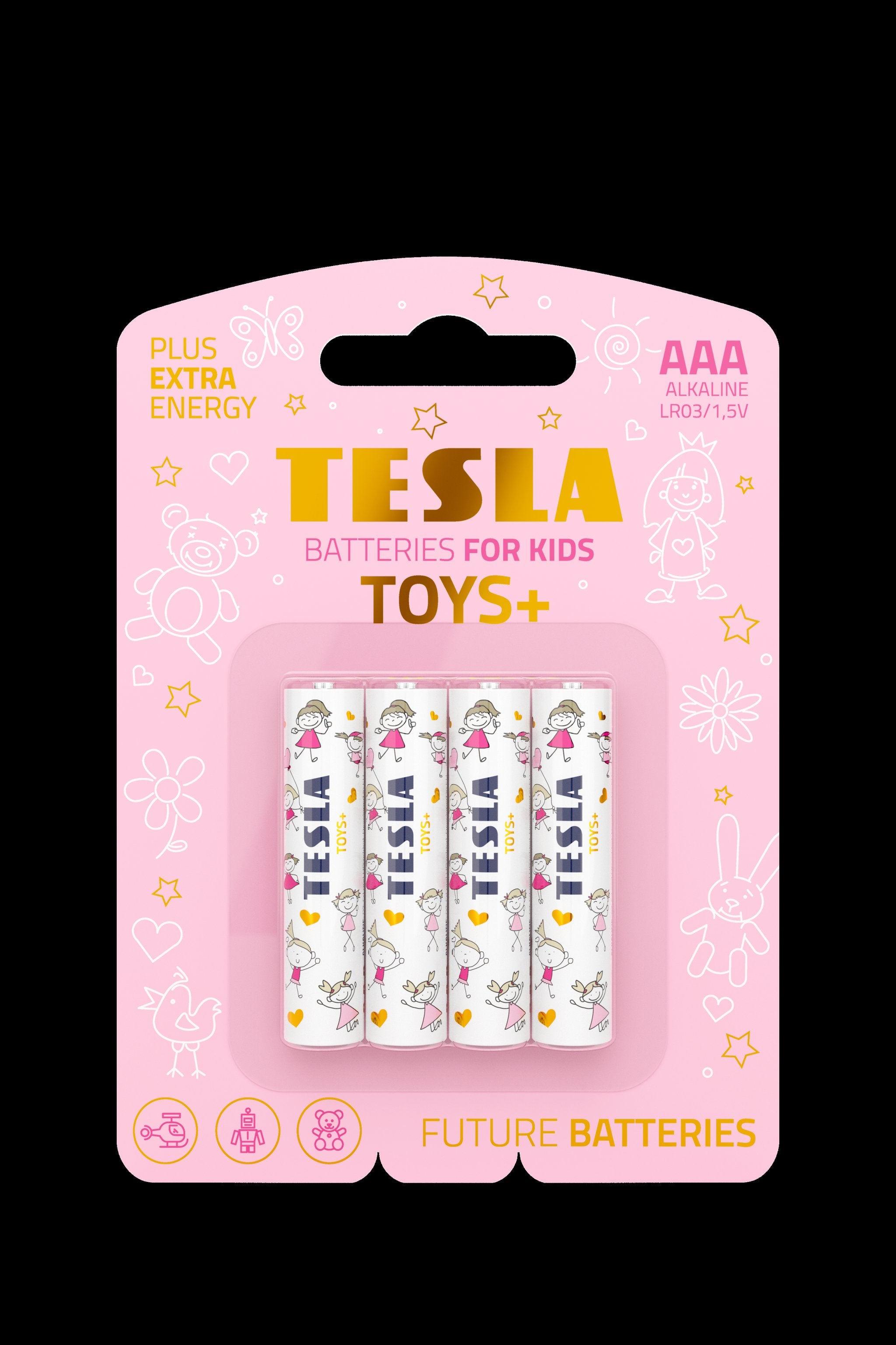 Tesla Aaa Toys Girl Blister Foil Batteries 4Pcs