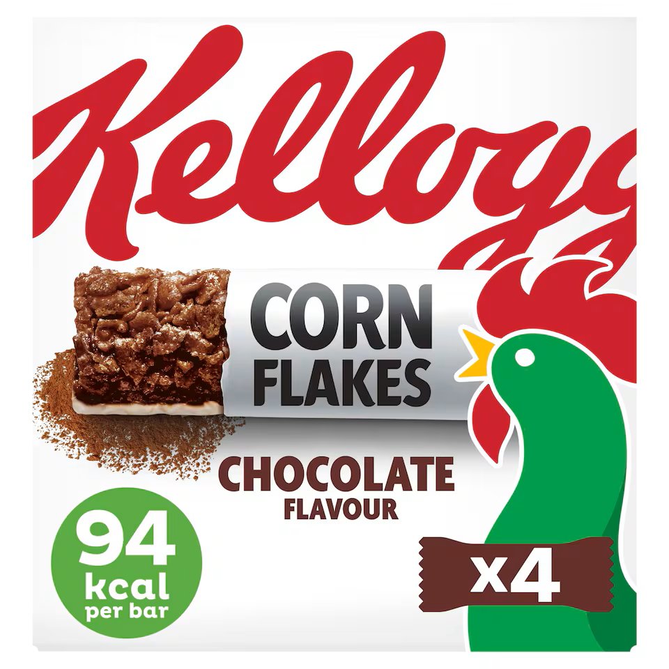 Kelloggs Chocolate Corn Flakes Cereal Bars 96Gm