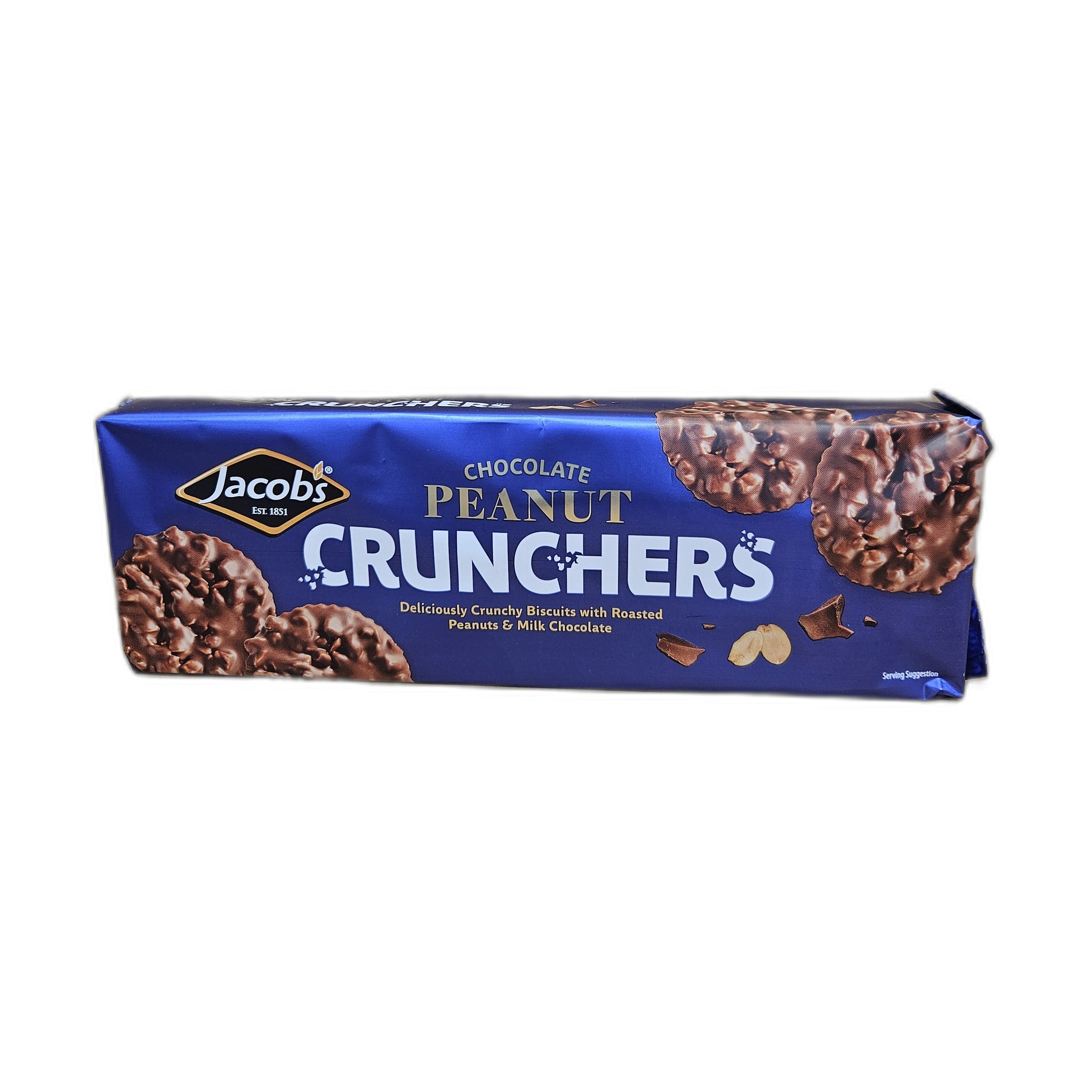 Jacobs Milk Chocolate & Peanut Crunchers Biscuits 150Gm