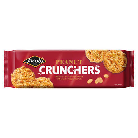 Jacobs Crunchy Peanut Crunchers Biscuits 150Gm