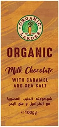 Organic Larder Caramel Sea Salt Milk Chocolate 100Gm