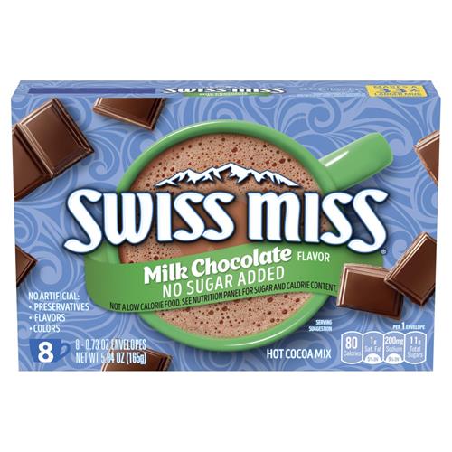 Swiss Miss No Sugar Added Chocolate Cocoa Mix 165Gm