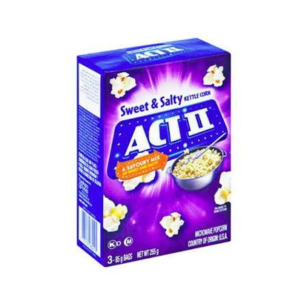 Act Ii Microwave Kettle Popcorn 255Gm