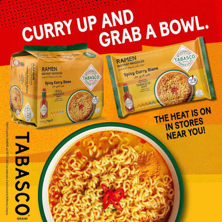 Tabasco Spicy Curry Blaze Ramen Instant Noodles 375g
