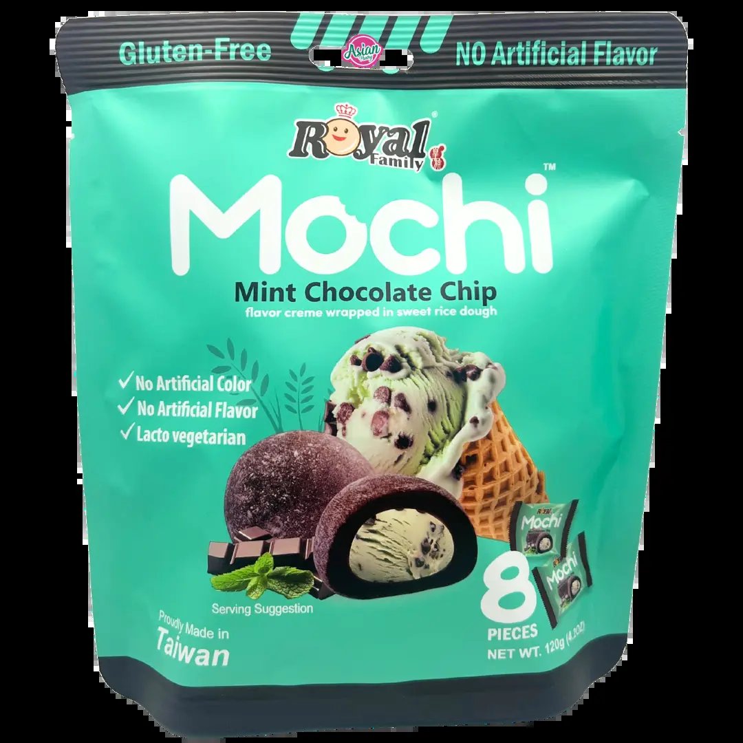 Royal Family Mint Chocolate Chip Gluten Free Mochi 120Gm