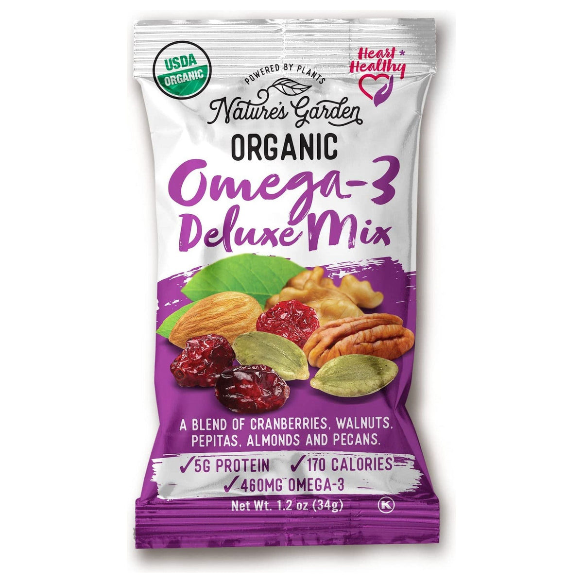 Natures Garden Omega-3 Deluxe Mix Organic Trail Mix 34Gm