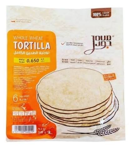 Joud V6 Whole Wheat 6Pcs Tortilla 265Gm