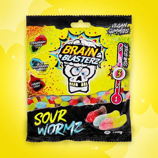 Brain Blasterz Wormz Sour Gummy 60Gm