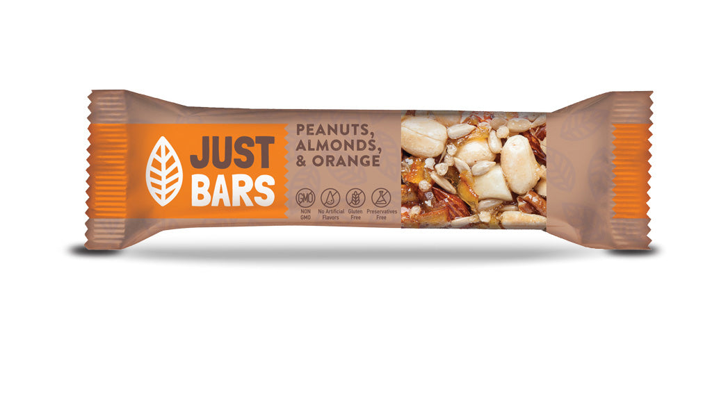 Just Bars Peanuts,Almonds And Orange Nut Bar 40g