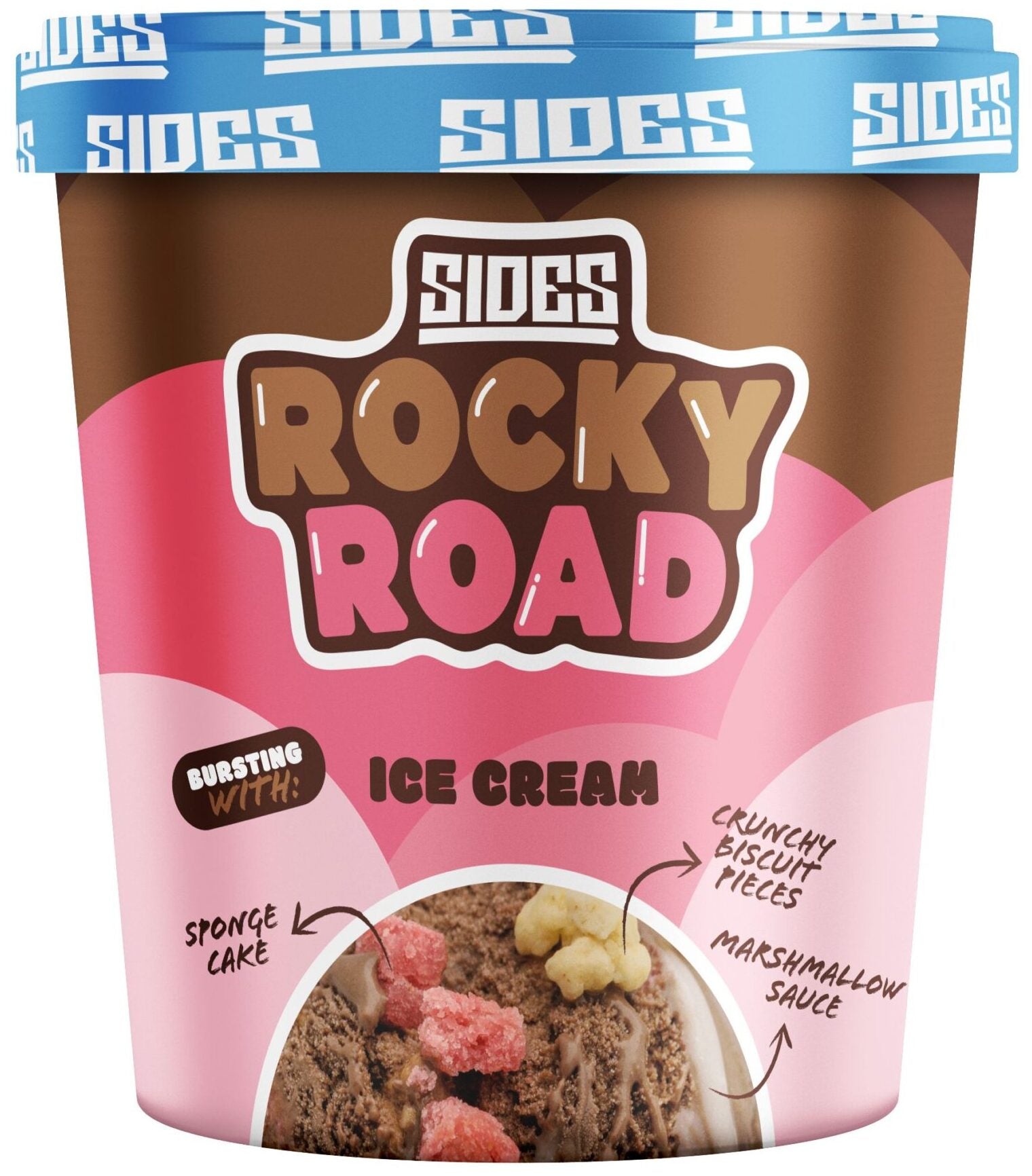 Sides Rocky Road Ice Cream 500Ml