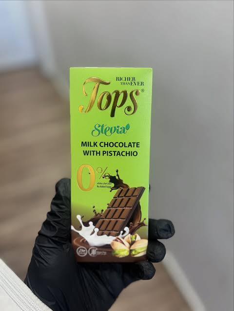 Tops Pistachio Zero Added Sugar Chocolate With Stevia 50Gm
