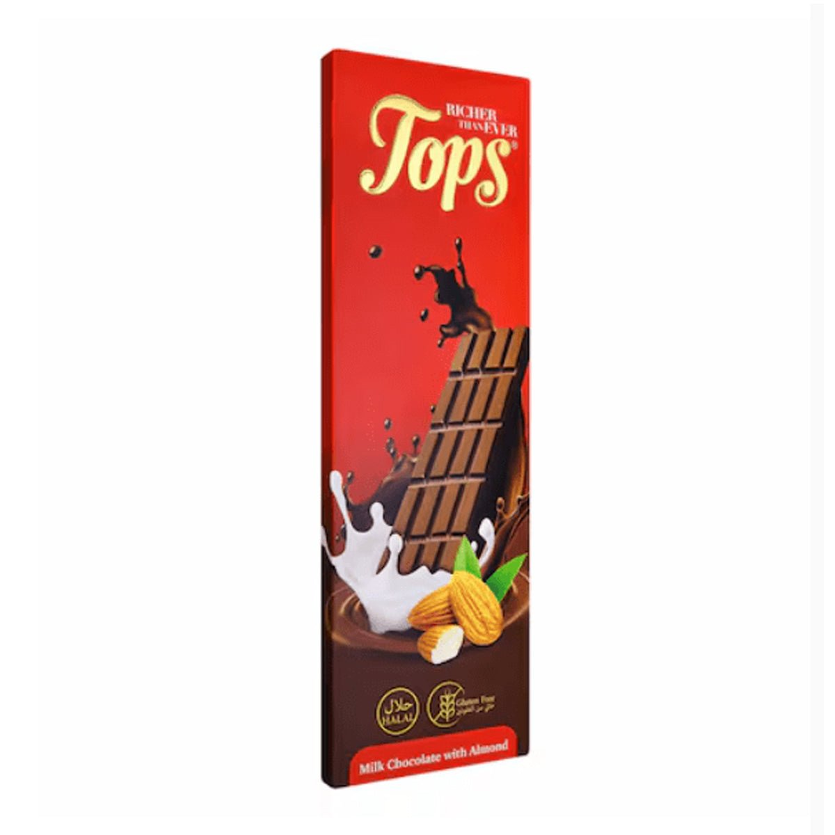Tops Almond Sugar Free Milk Chocolate 50Gm