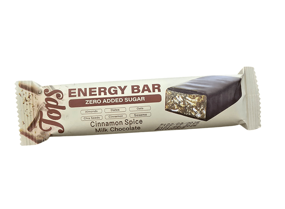 Tops Cinnamon Spice Milk Choco No Added Sugar Energy Bar 50Gm