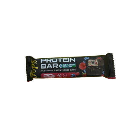 Tops 70% Dark Choco With Mixed Berries No Added Sugar Protein Bar 60Gm