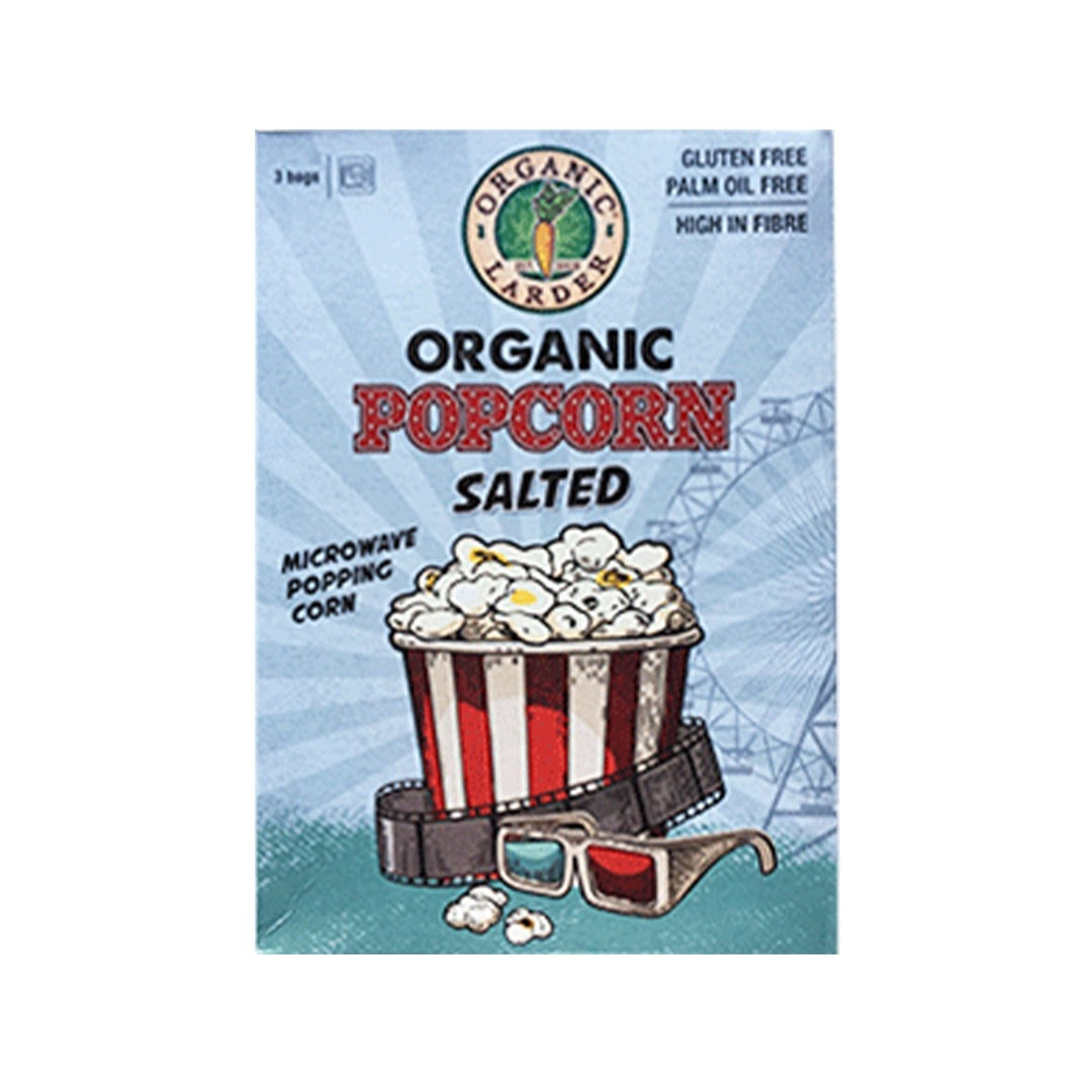 Organic Larder Salted Microwave Popcorn 300Gm