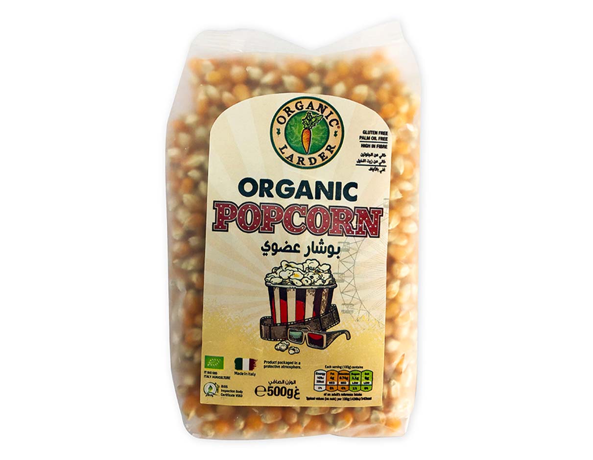 Organic Larder Popcorn 500Gm