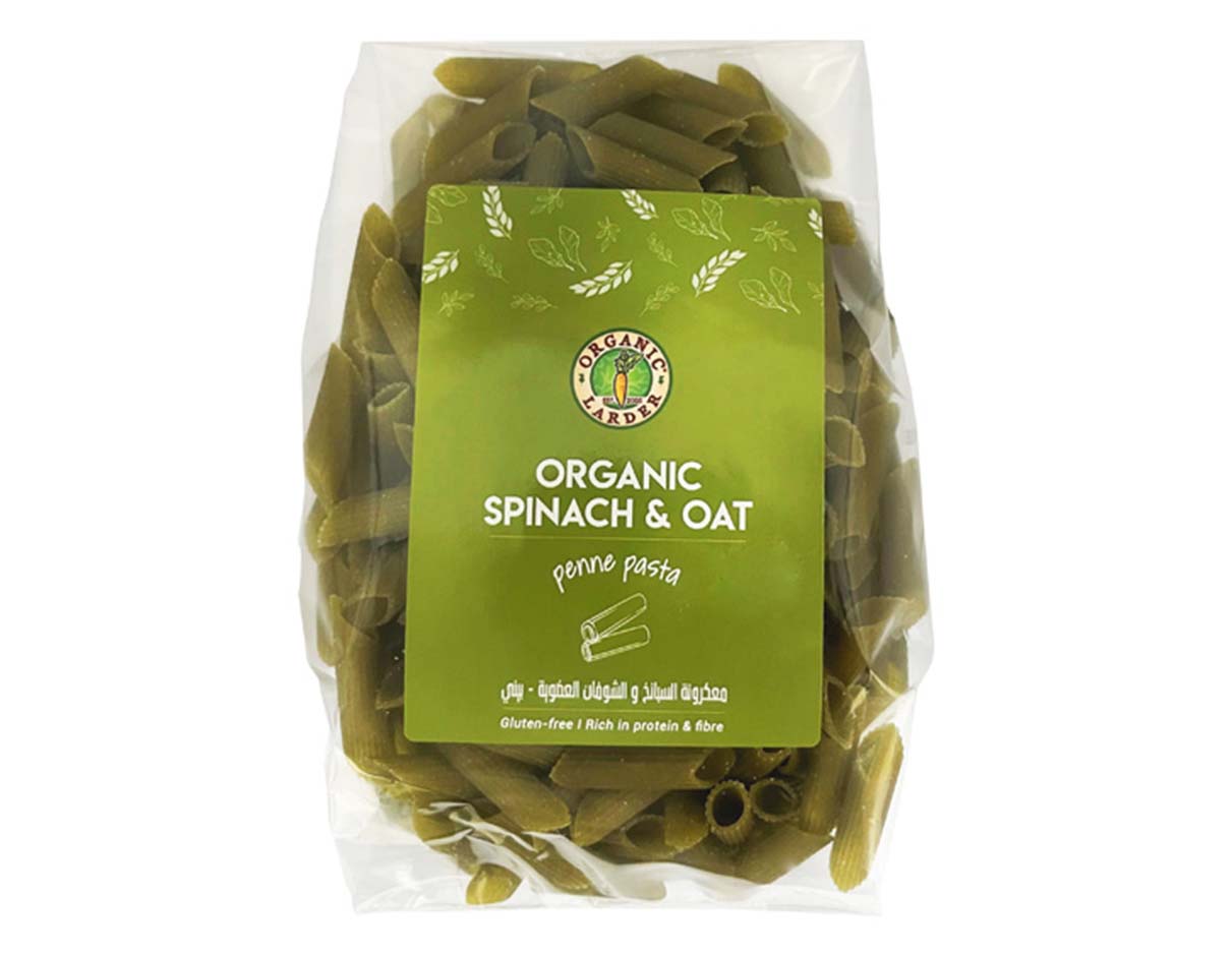 Organic Larder Corn Oat Spinach Penne 300Gm