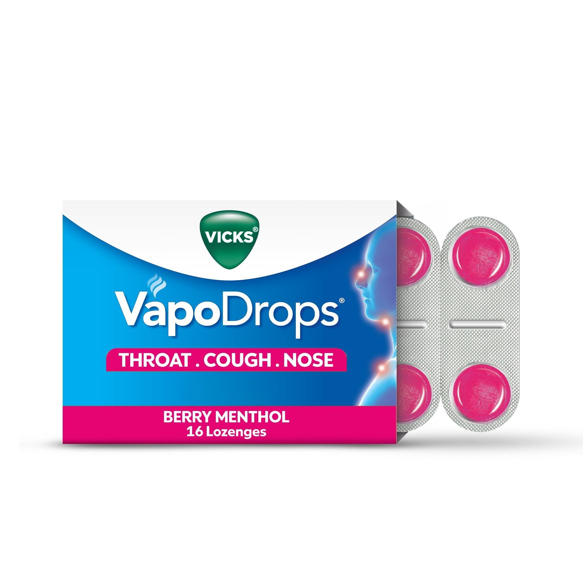 Vicks Berry Menthol Vapo Drops 16P 1Pkt