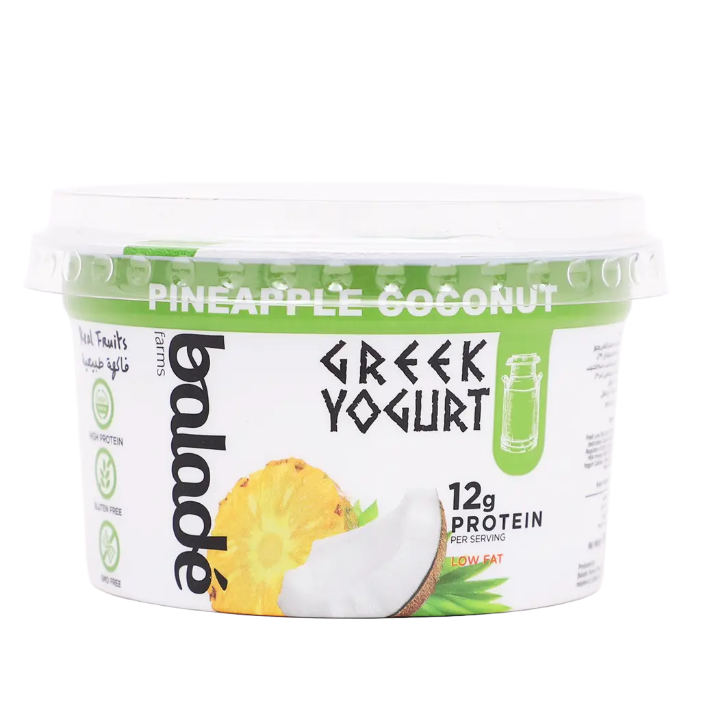 Balade Low Fat Pine Apple Coconut Greek Yoghurt 180Gm