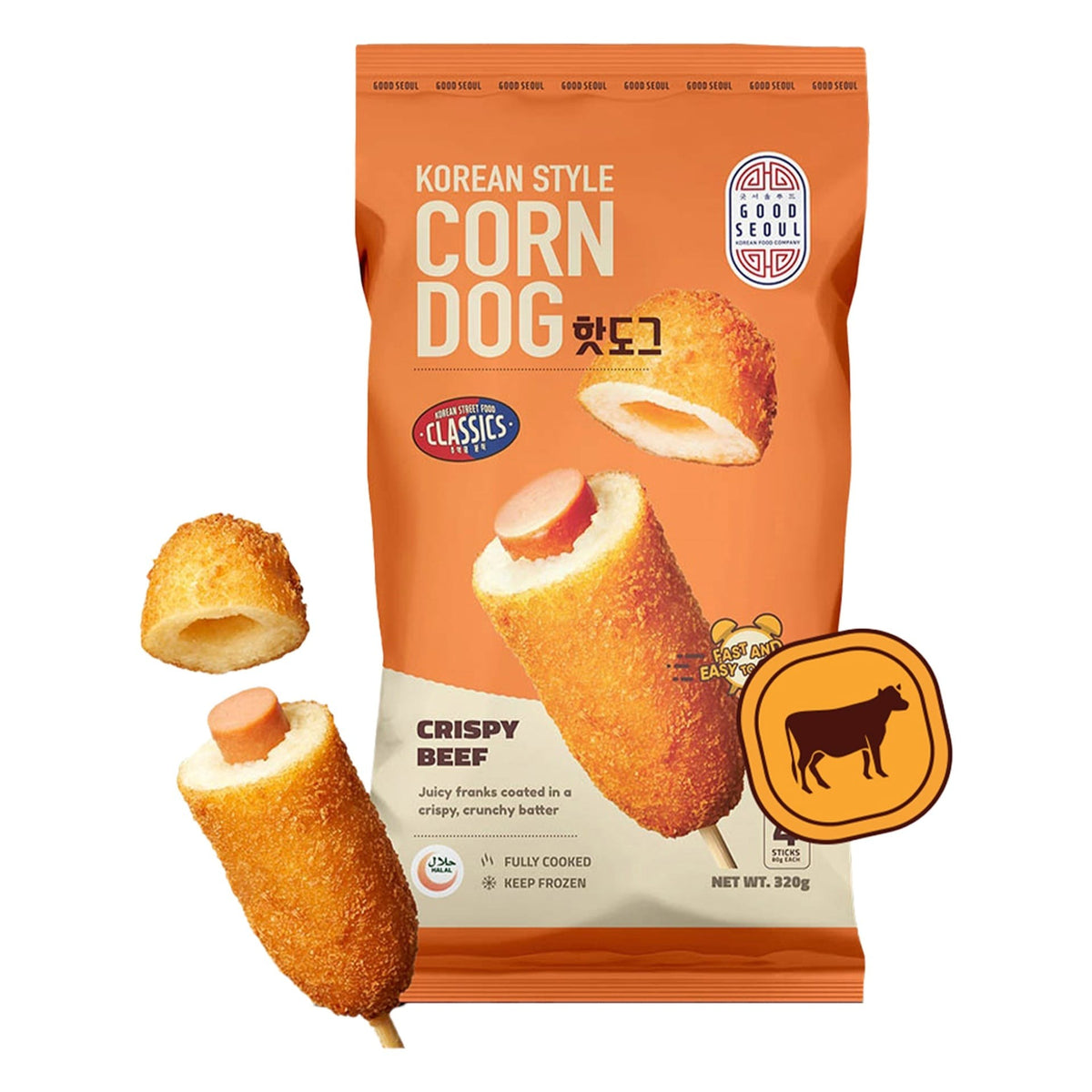 Good Seoul Beef And Cheese Korean Style Corn Dog 320Gm