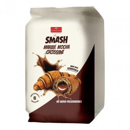 Euro Cake Marble Mocha 6P Smash Croissants 50Gm