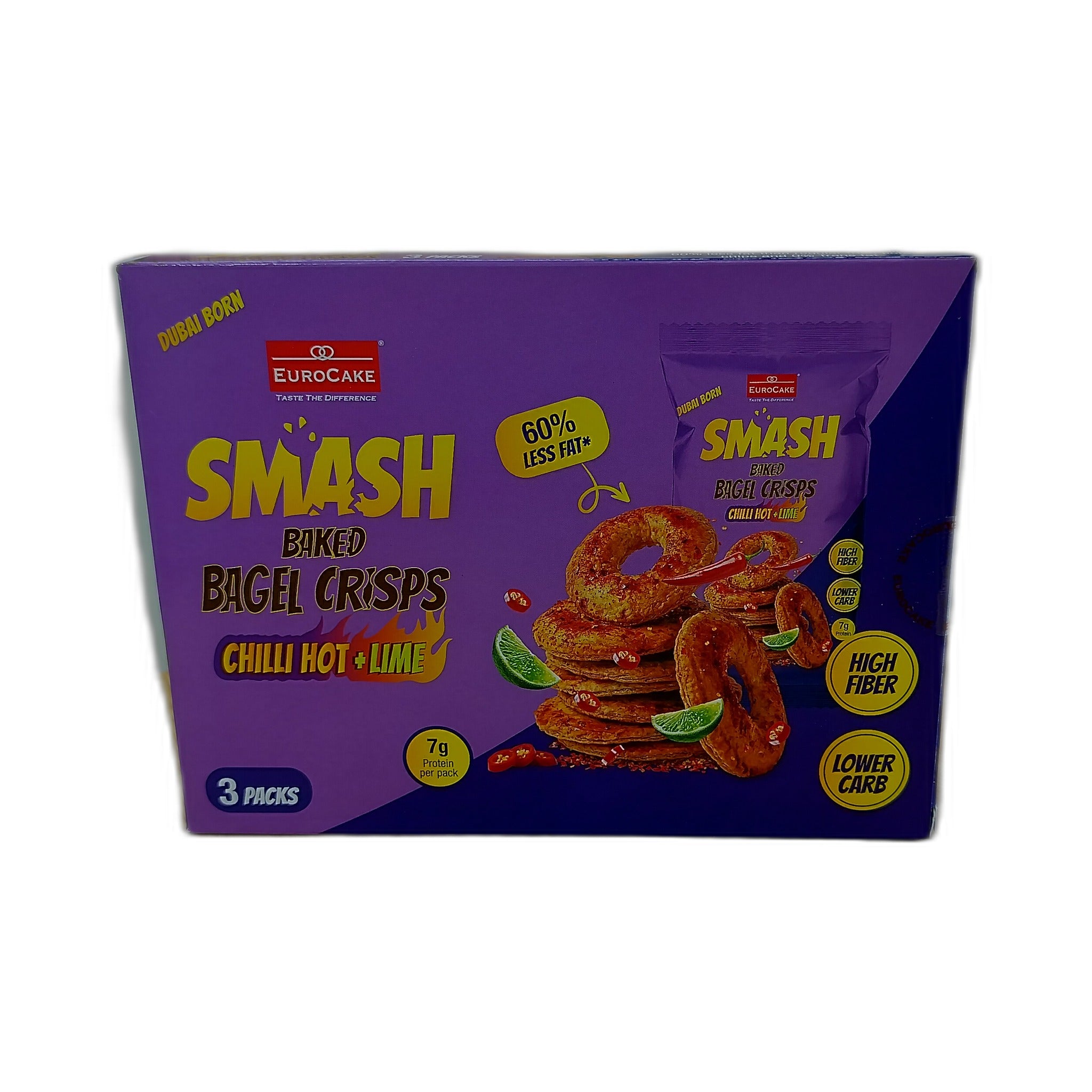 Smash Chilli Lime 3P Baked Bagel Crisps 40Gm