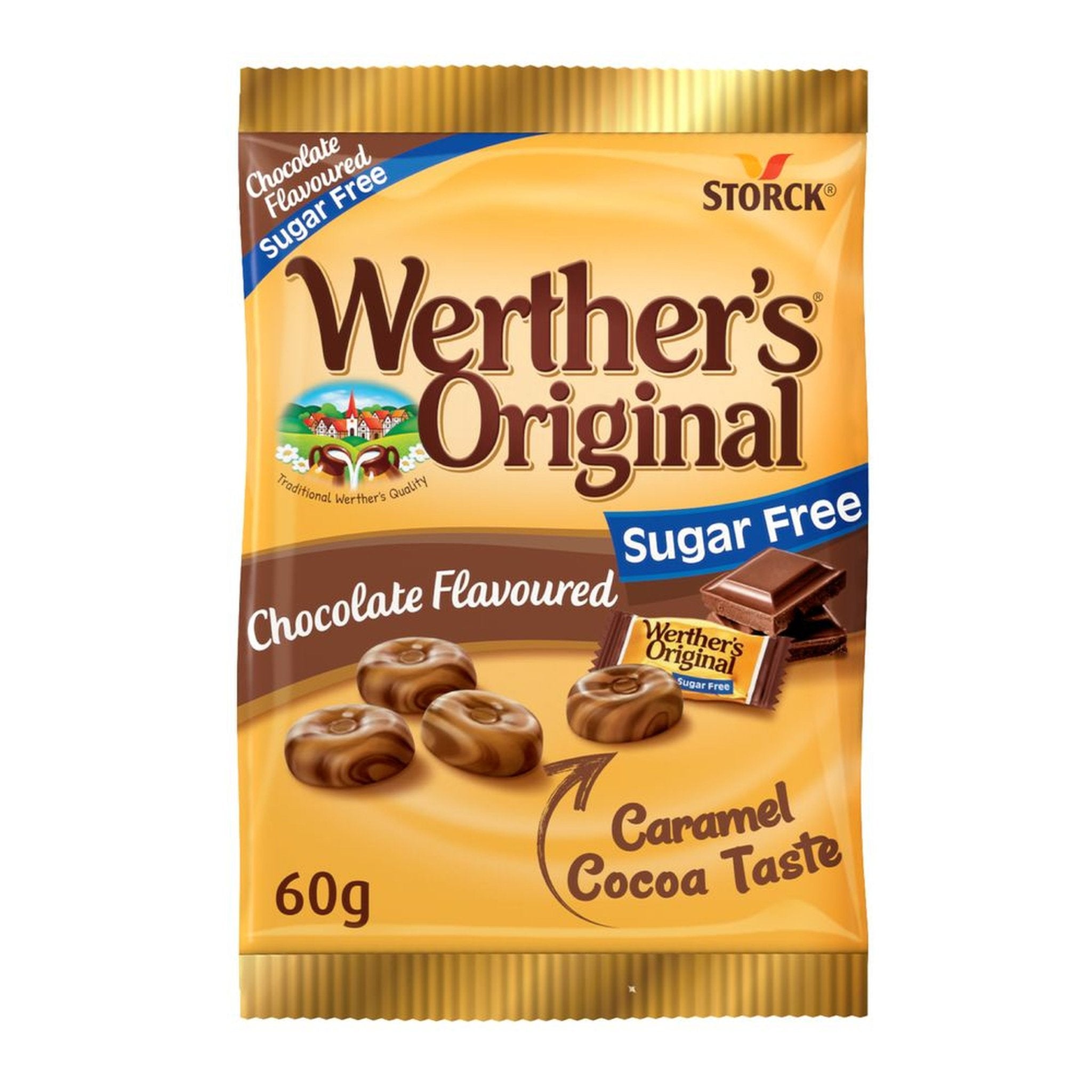 Werthers Original Chocolate Sugar Free Candies 60Gm