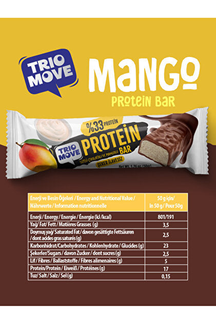 Trio Move Mango And Milk Chocolate Protein Bar 50g