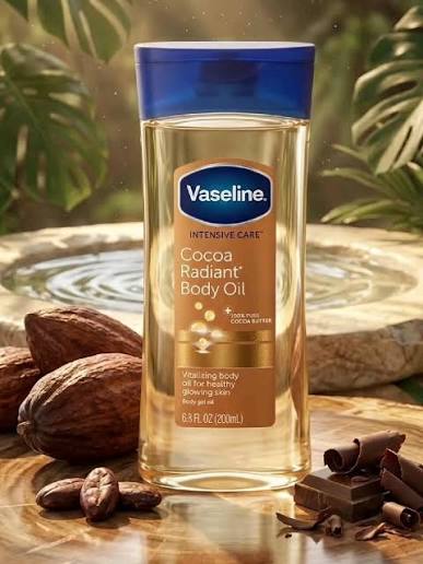 Vaseline Pure Cocoa Butter Intensive Care Cocoa Radiant Body Oil 200Ml
