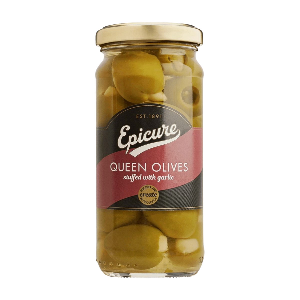 Epicure Queen Olives In Garlic 235Gm