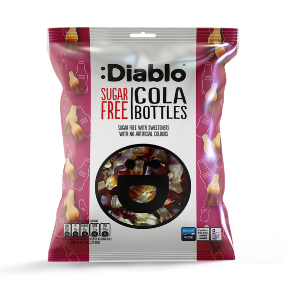 Diablo Sugar Free Cola Bottle Jelly Sweets 75Gm