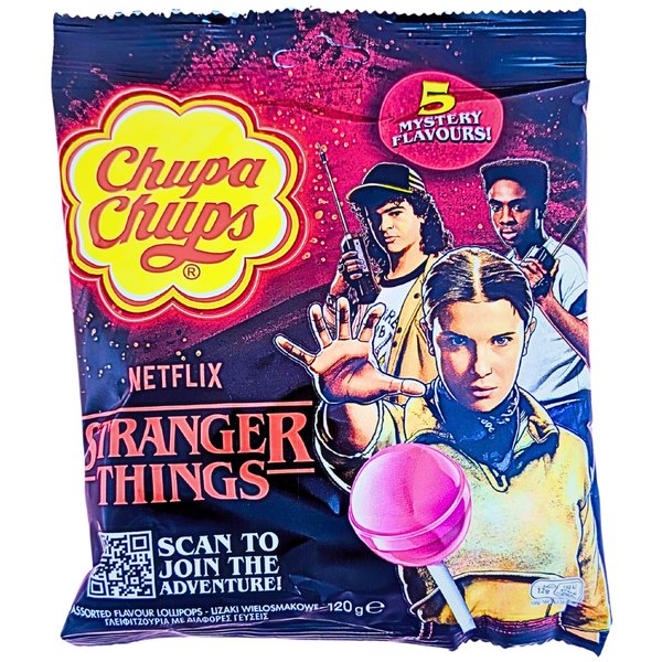 Chupa Chups Stranger Things Asstd Pink Lollipops 120g