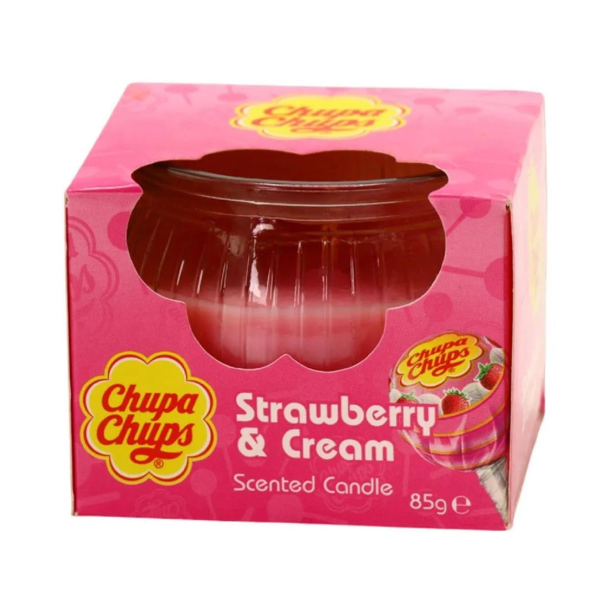 Chupa Chups Strawberry And Cream Candle Box 80Gm