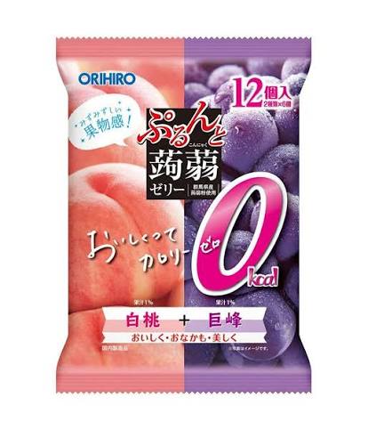 Orihiro Konnyaku Peach And Grape Jelly Pouch 216Gm