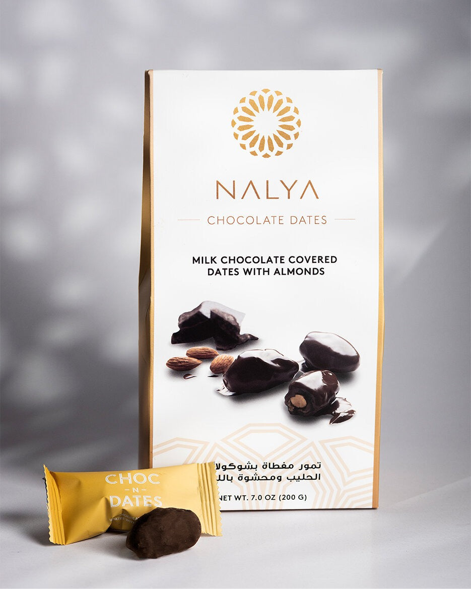 Nalya Milk Chocolate With Almond Chocolate Dates 200Gm