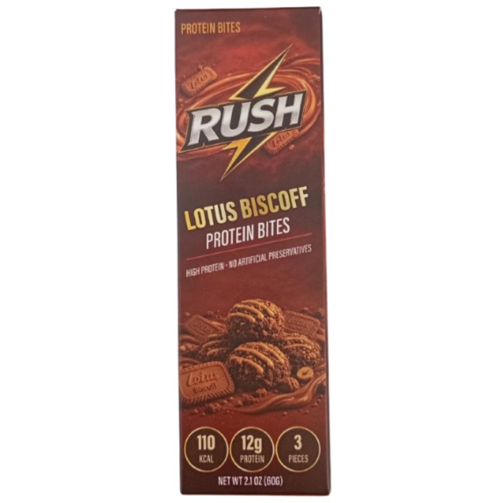 Rush Lotus Bisscoff Protein Bites 60Gm